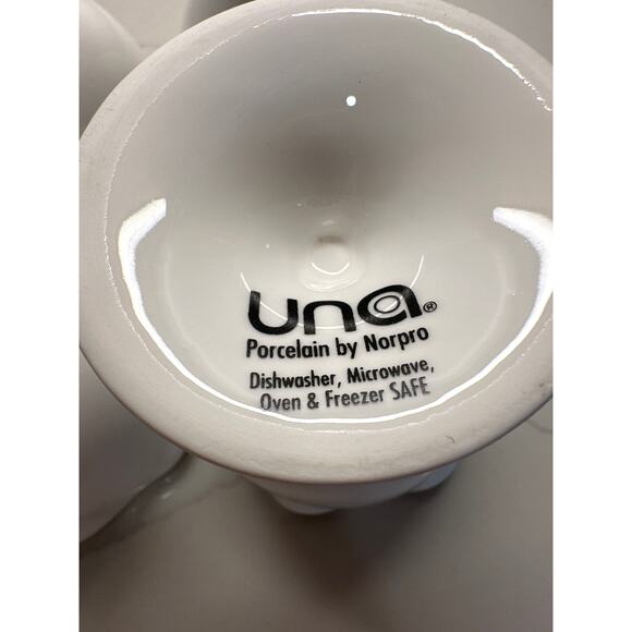 Vintage Set of 4 Porcelain Ice Cream Cups Una Porcelain by Norpro Tulip Dessert - Picture 6 of 6